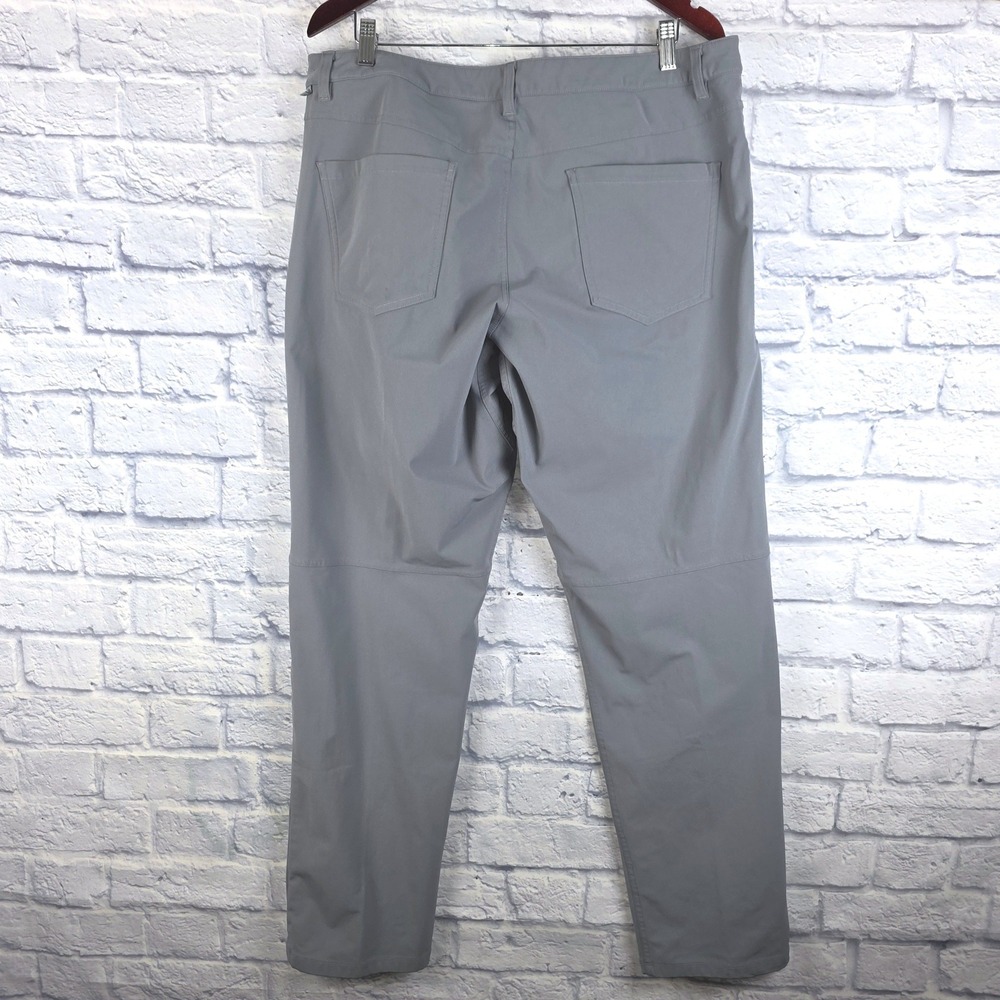 Lululemon Men ABC Pant Slim Warpstreme Grey 5-Pocket Trousers LM5ADFS 38X33 - Picture 3 of 11